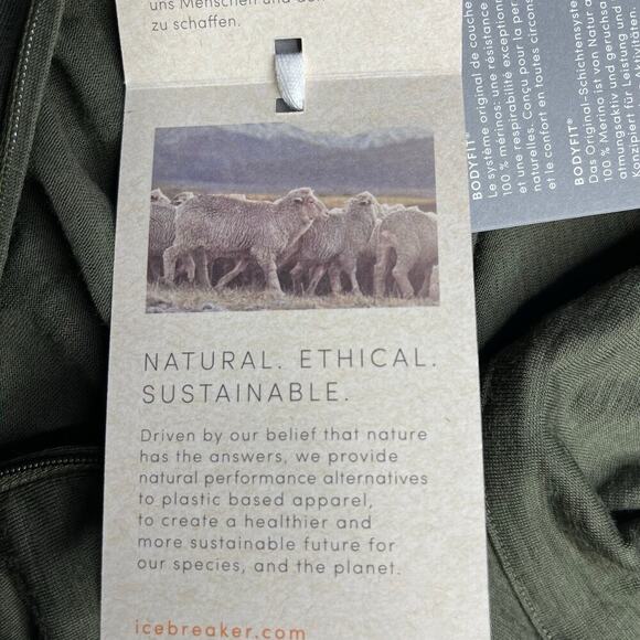 Icebreaker Merino 200 Oasis Long Sleeve Half Zip Base Layer Top size Small New - Picture 12 of 16